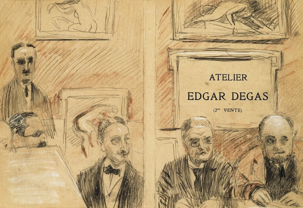 I banditori della vendita dello studio Edgar Degas del dicembre 1918